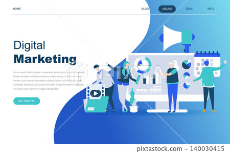 Modern flat design concept of Digital Marketing for website and mobile website development. Landing page template. Business analysis, content strategy and management. Vector illustration. Modern flat design concept of Digital Marketing for website and mobile website development. Landing page template. Business analysis, content strategy and management. Vector illustration. 140030415