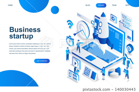 Modern isometric design concept of Startup Your Project for website and mobile website development. Isometric landing page template. Launch a new product on a business company. Vector illustration. Modern isometric design concept of Startup Your Project for website and mobile website development. Isometric landing page template. Launch a new product on a business company. Vector illustration. 140030443