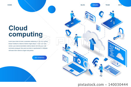 Modern isometric design concept of Cloud Technology for website and mobile website development. Isometric landing page template. Cloud computing service data backup storage. Vector illustration. Modern isometric design concept of Cloud Technology for website and mobile website development. Isometric landing page template. Cloud computing service data backup storage. Vector illustration. 140030444