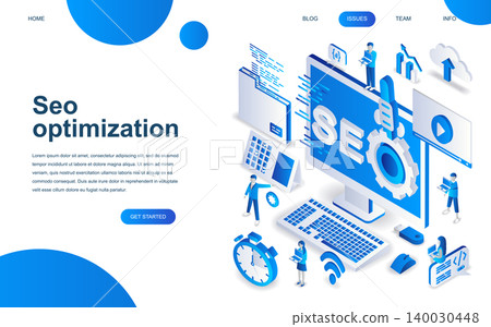 Modern isometric design concept of SEO Analysis for website and mobile website development. Isometric landing page template. Search engine optimization, strategies and marketing. Vector illustration. Modern isometric design concept of SEO Analysis for website and mobile website development. Isometric landing page template. Search engine optimization, strategies and marketing. Vector illustration. 140030448