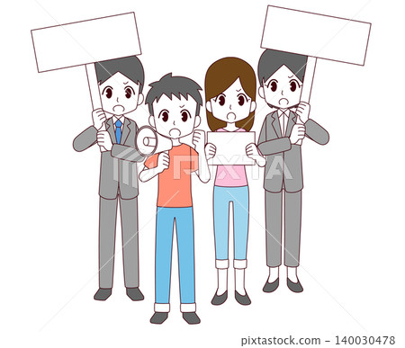 Illustration of people demonstrating Illustration of people demonstrating 140030478