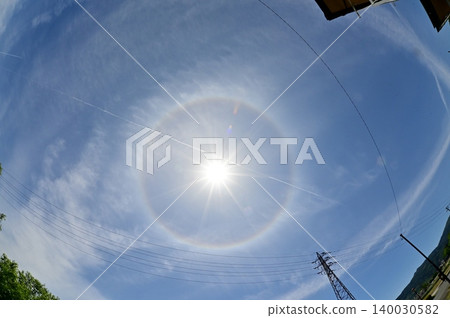 大氣光學現象:出現光暈 大氣光學現象:出現光暈 140030582