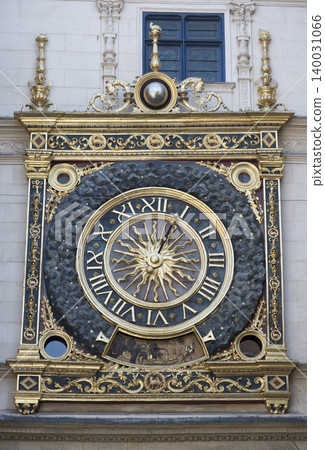 Astronomical clock of the XIV century over the arch in the center of Rouen in France Astronomical clock of the XIV century over the arch in the center of Rouen in France 140031066