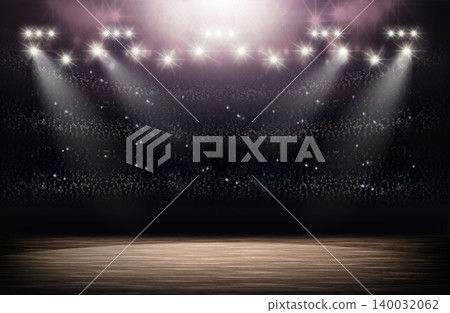 Basketball arena background	 140032062