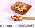 Mixed nuts served in a bowl and spoon 140032065