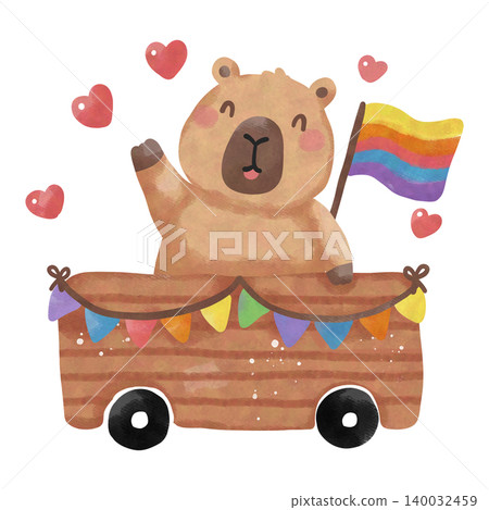 Cute Capybara Pride Month Clipart Bundle, Rainbow LGBTQ Watercolor PNG, Kawaii Pride Animal Illustration Set Cute Capybara Pride Month Clipart Bundle, Rainbow LGBTQ Watercolor PNG, Kawaii Pride Animal Illustration Set 140032459