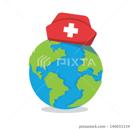 Earth Wearing Nurse Cap 140033134