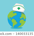 Earth Wearing Nurse Cap 140033135