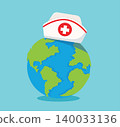Earth Wearing Nurse Cap 140033136