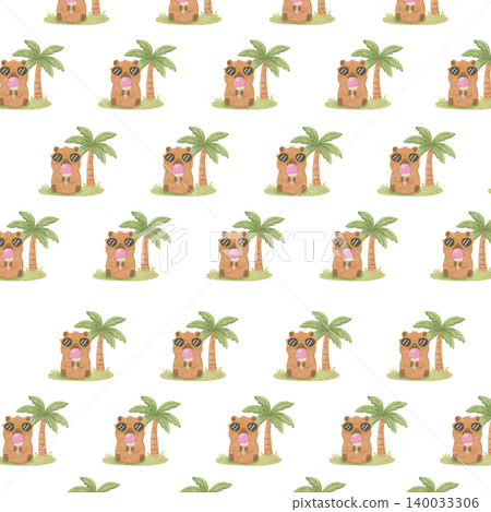 Cute Capybara Summer Pattern Bundle, Kawaii Watercolor Seamless Pattern PNG, Tropical Animal Illustration Set Cute Capybara Summer Pattern Bundle, Kawaii Watercolor Seamless Pattern PNG, Tropical Animal Illustration Set 140033306