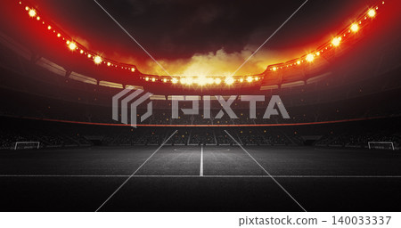Football stadium at night. 140033337