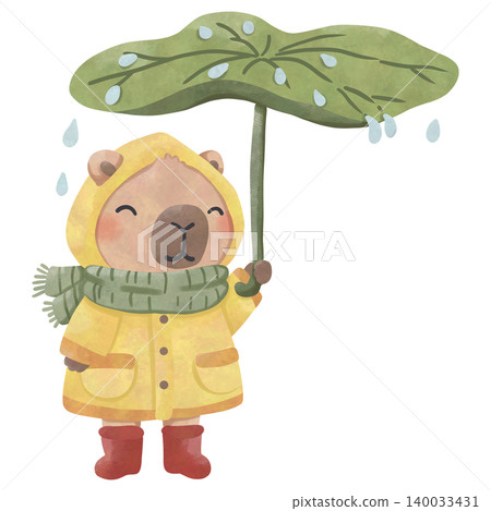 Cute Capybara Rainy Day Watercolor Clipart Bundle, Kawaii Cozy Animal PNG, Umbrella and Rain Illustration Set Cute Capybara Rainy Day Watercolor Clipart Bundle, Kawaii Cozy Animal PNG, Umbrella and Rain Illustration Set 140033431