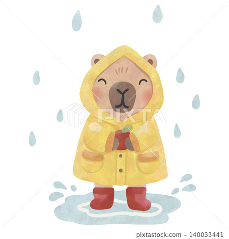 Cute Capybara Rainy Day Watercolor Clipart Bundle, Kawaii Cozy Animal PNG, Umbrella and Rain Illustration Set Cute Capybara Rainy Day Watercolor Clipart Bundle, Kawaii Cozy Animal PNG, Umbrella and Rain Illustration Set 140033441