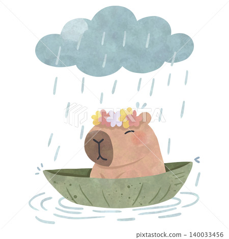 Cute Capybara Rainy Day Watercolor Clipart Bundle, Kawaii Cozy Animal PNG, Umbrella and Rain Illustration Set Cute Capybara Rainy Day Watercolor Clipart Bundle, Kawaii Cozy Animal PNG, Umbrella and Rain Illustration Set 140033456