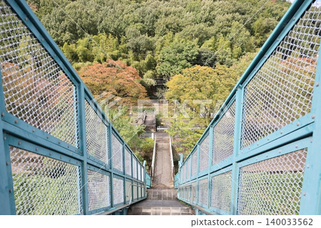 行人天橋及秋景 140033562