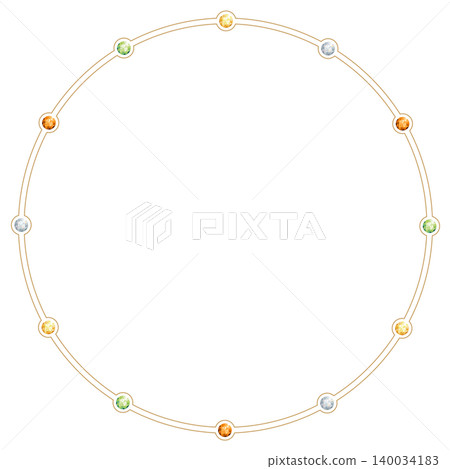 Simple gemstone frame, circular, yellow Simple gemstone frame, circular, yellow 140034183