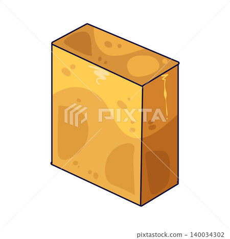 Illustration of Plastic Block Illustration of Plastic Block 140034302