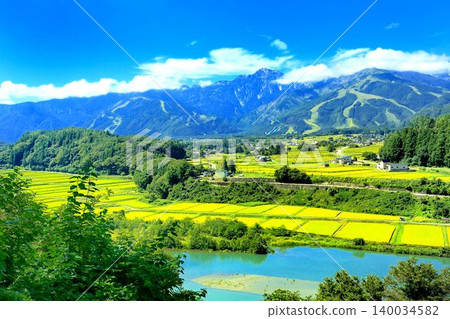 白馬村:稻田豐饒,北阿爾卑斯山脈巍峨 白馬村:稻田豐饒,北阿爾卑斯山脈巍峨 140034582