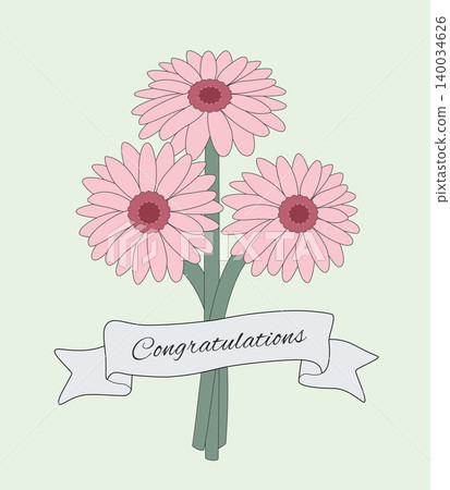A bouquet of pink gerberas - a simple background image perfect for celebrations and anniversaries. A bouquet of pink gerberas - a simple background image perfect for celebrations and anniversaries. 140034626