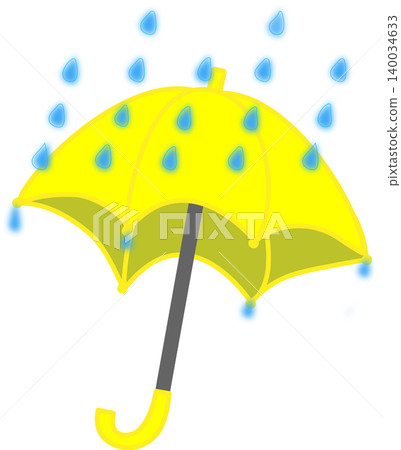 簡單的雨天圖示（雨傘圖示）向量圖 140034633