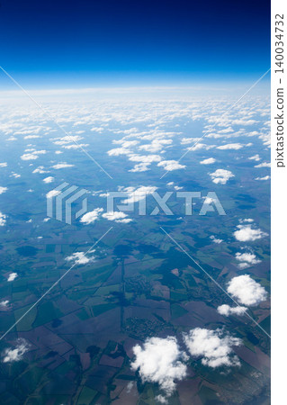 Blue sky background with tiny clouds Blue sky background with tiny clouds 140034732