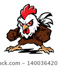 Mad rooster fighting gaming mascot 140036420