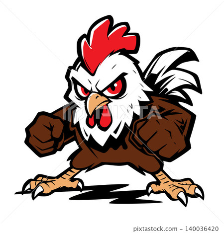 Mad rooster fighting gaming mascot Mad rooster fighting gaming mascot 140036420