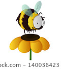 shocked honey bee on flower 140036423