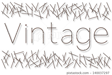 Rusty nails with the English letters Vintage Rusty nails with the English letters Vintage 140037297