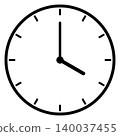 A simple clock face that shows just 4 o'clock 140037455