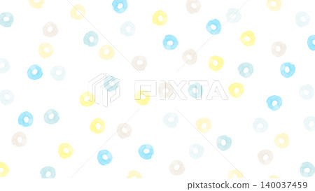 A seamless background featuring a gentle, Scandinavian-style circular and dot pattern drawn in a hand-drawn watercolor style. A seamless background featuring a gentle, Scandinavian-style circular and dot pattern drawn in a hand-drawn watercolor style. 140037459