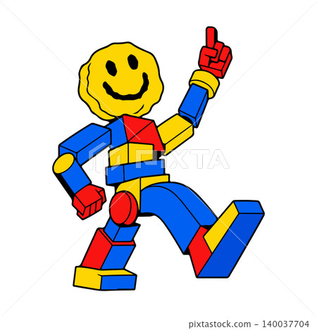 Geometric Smiley Figure Geometric Smiley Figure 140037704