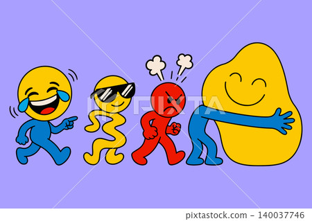 Emoji Characters with Different Emotions Emoji Characters with Different Emotions 140037746