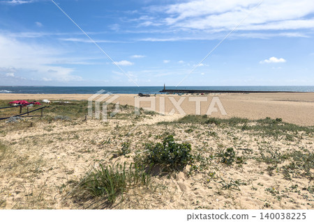 Coastal Dunes and Wide Sandy Beach at Miramar Gaia Portugal Coastal Dunes and Wide Sandy Beach at Miramar Gaia Portugal 140038225