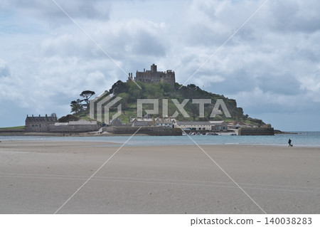 St. Michael's Mount and the embankment at high tide St. Michael's Mount and the embankment at high tide 140038283