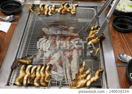 Traditional Korean Style BBQ Grilled Freshwater Eel Traditional Korean Style BBQ Grilled Freshwater Eel 140038354