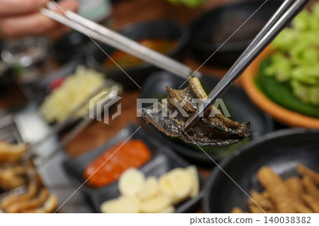 Traditional Korean Style BBQ Grilled Freshwater Eel Traditional Korean Style BBQ Grilled Freshwater Eel 140038382