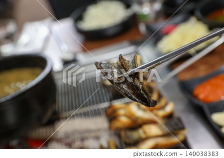 Traditional Korean Style BBQ Grilled Freshwater Eel Traditional Korean Style BBQ Grilled Freshwater Eel 140038383