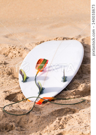 Surfboard on beach Surfboard on beach 140038673