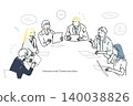 International business team meeting in the office - Business team - English conversation - Illustration material 140038826
