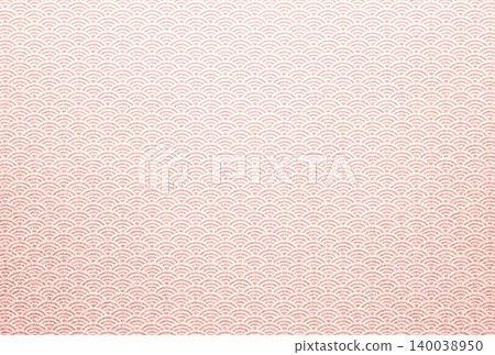 Image 9: A background image featuring a delicate, sparkling pale red pattern overlaid with a white Shippo (seven treasures) design. 140038950
