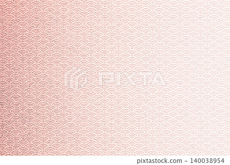 Image 13: A background image featuring a delicate, sparkling pale red pattern overlaid with a white Shippo (seven treasures) design. 140038954
