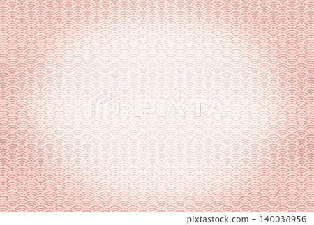 Image 15: A background image featuring a delicate, shimmering pale red pattern overlaid with a white Shippo (seven treasures) design. 140038956