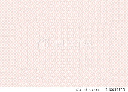 背景圖為淡紅色精緻圖案，上面疊加白色七寶圖案。 140039123