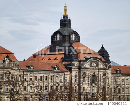 Magnificent lightfilled stone palace featuring gilded dome and surrounding cityscape layouts Magnificent lightfilled stone palace featuring gilded dome and surrounding cityscape layouts 140040211