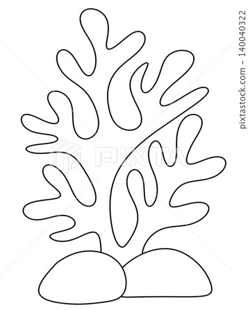 digital hand draw of sea weed underwater plants digital hand draw of sea weed underwater plants 140040322