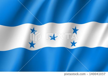 Flag Honduras realistic icon Flag Honduras realistic icon 140041037