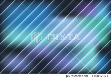 Abstract neon background featuring glowing diagonal stripes over a dark blue, cyan, and purple gradient backdrop. Abstract neon background featuring glowing diagonal stripes over a dark blue, cyan, and purple gradient backdrop. 140042071
