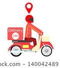 delivery rider driver scooter motorcycle 140042489