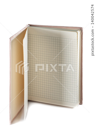 close up of a blank velour fluffy notebook on white background with clipping path close up of a blank velour fluffy notebook on white background with clipping path 140042574
